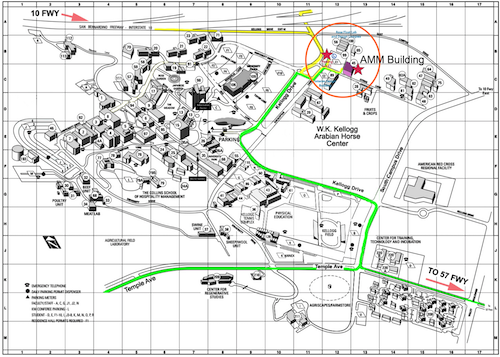 Campus map to the Apparel Merchandising and Management  building