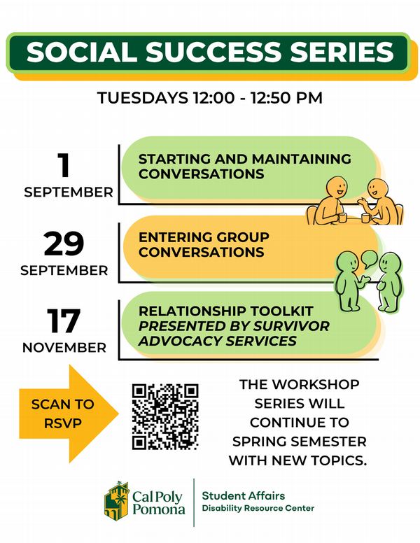 Flyer for event, text below contains details. Flyer includes people talking and sitting for coffee.