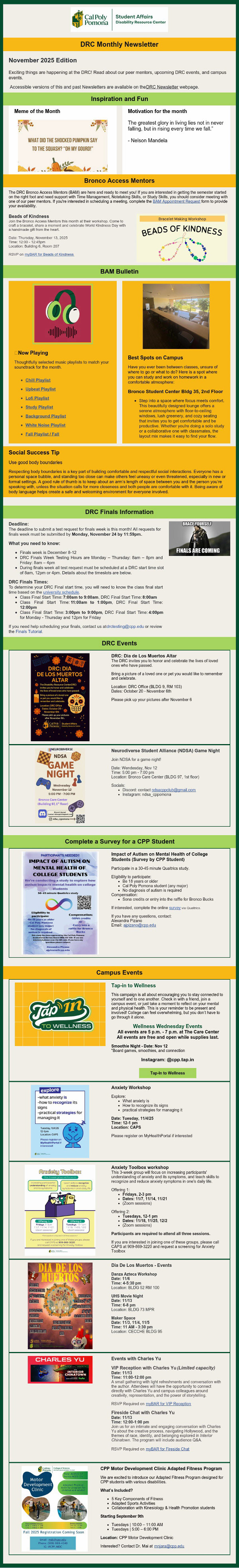 DRC Newsletter, text version is below in past issues section.