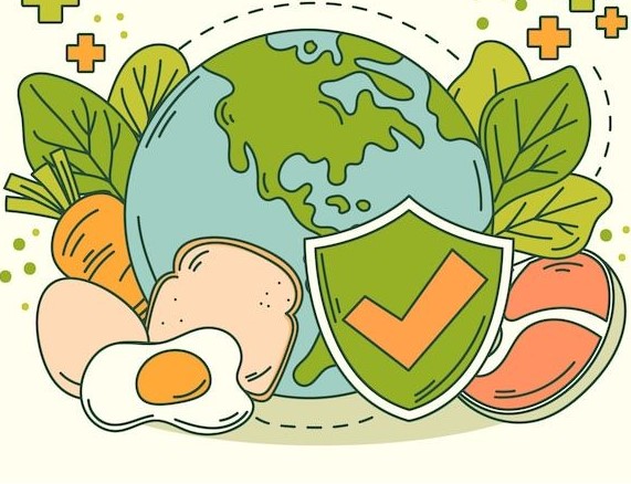 Cartoon of individuals approving food