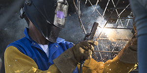 Student welding