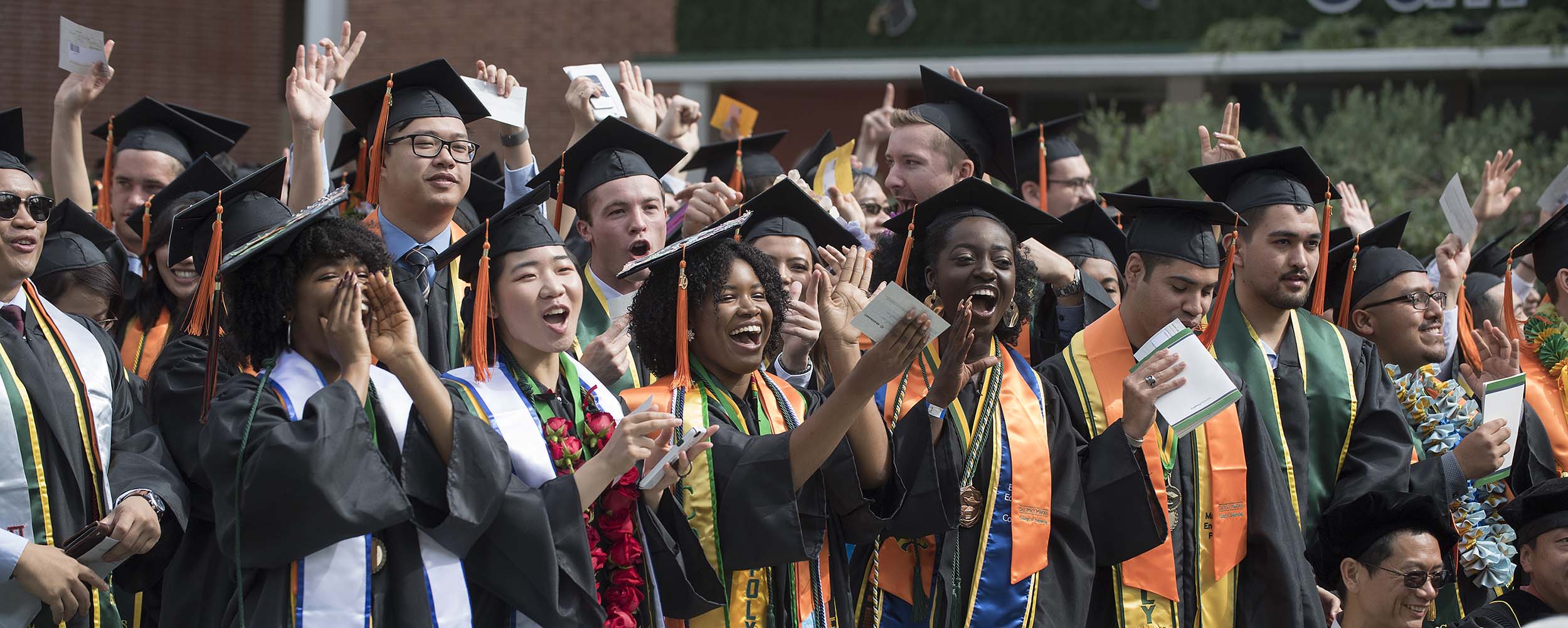 An image of a group of graduates in an engineering commencement ceremony.