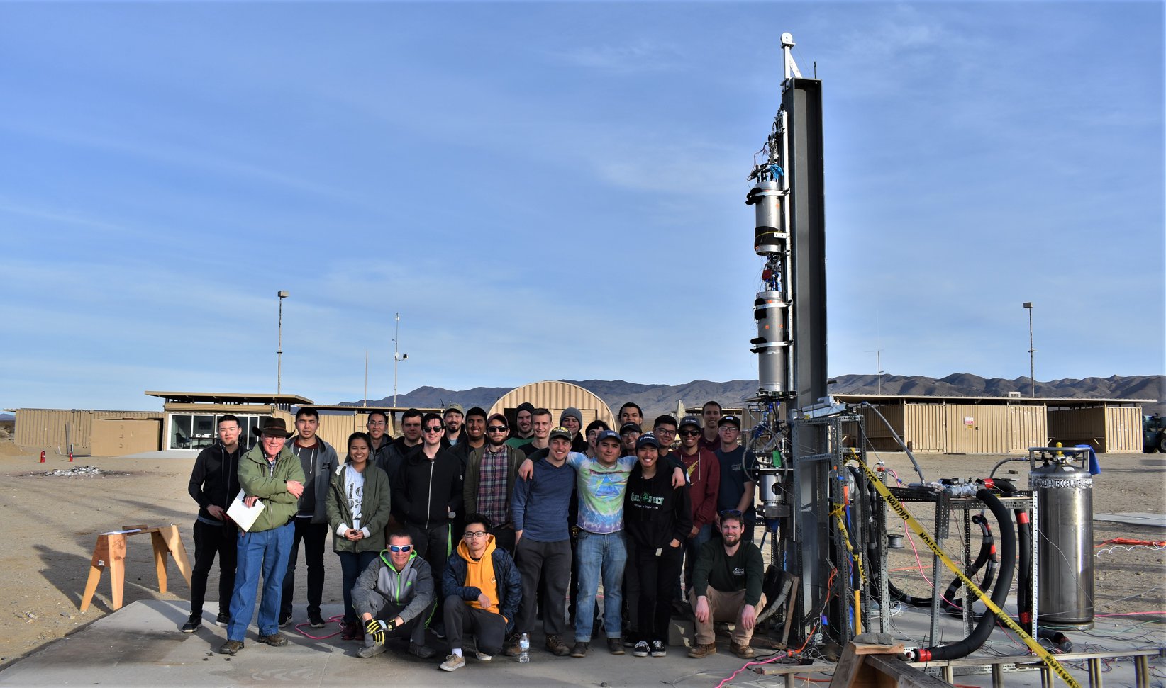 LRL students testing the rocket