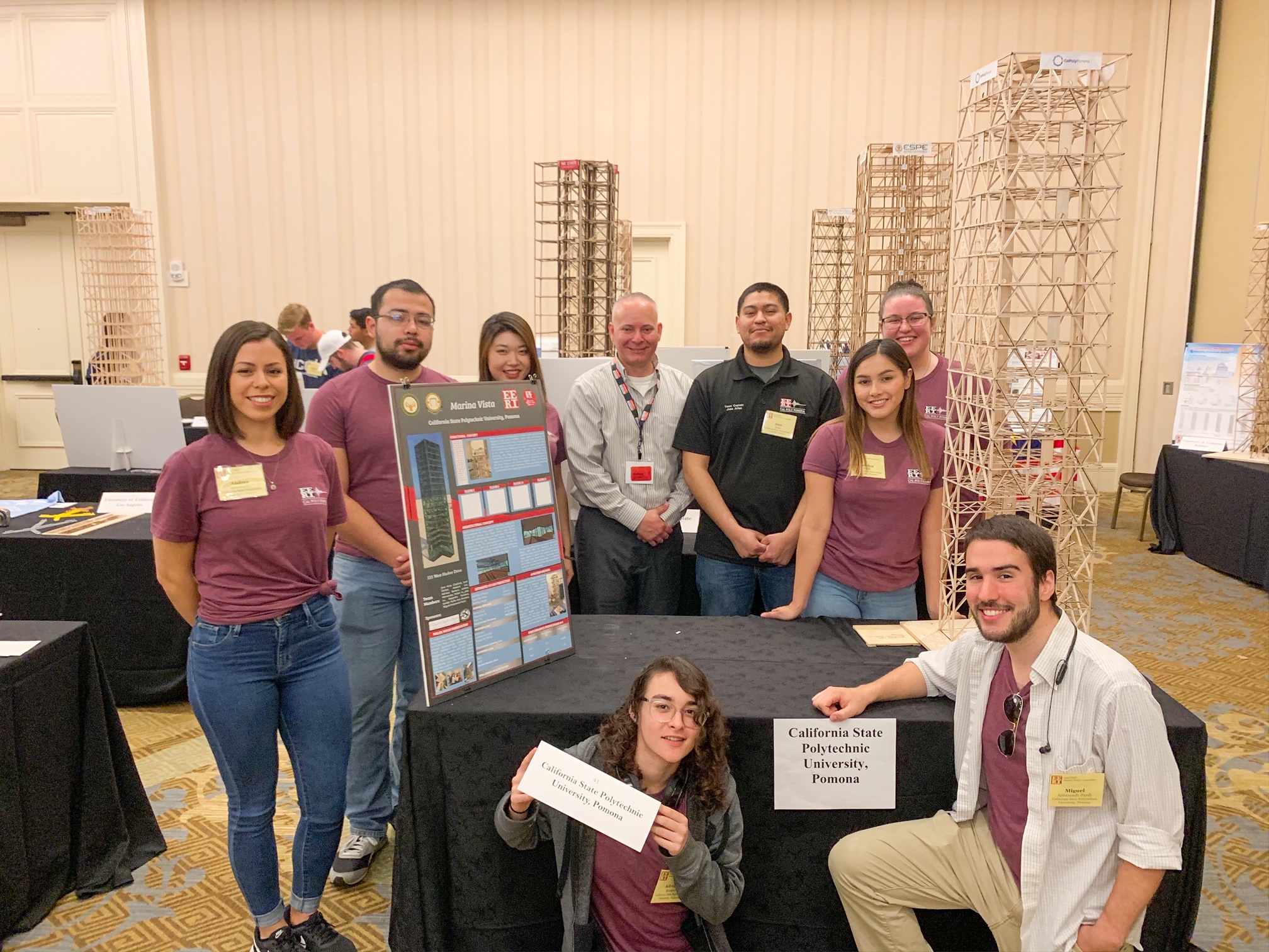 A CPP engineering student team at a competition