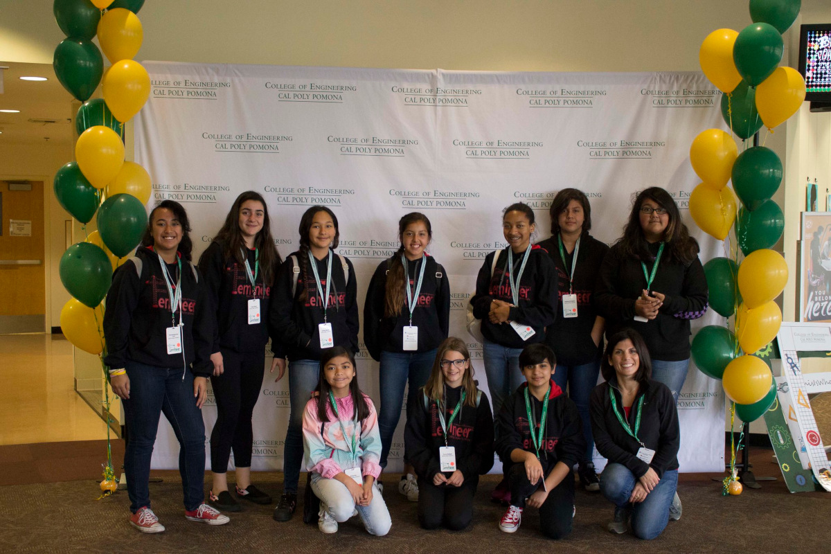 Group of Femineer Students at the Cal Poly Pomona College of Engineering Femineer Summit  May 23 2018