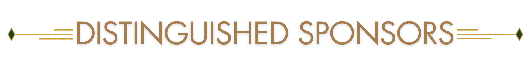 Text reading: Distinguished Sponsors