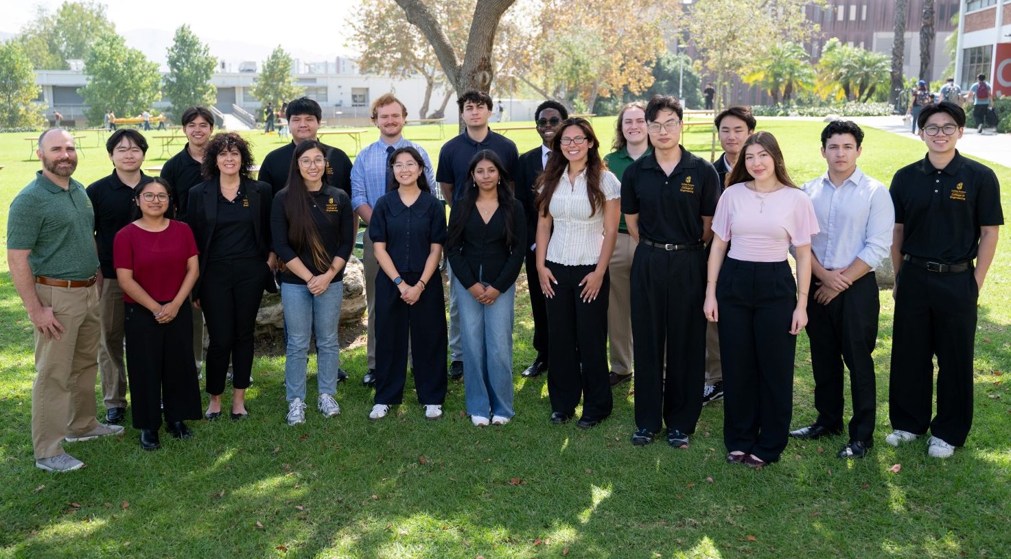 A student group photo from the 2025 Dean's Student Advisory Board at Cal Poly Pomona.