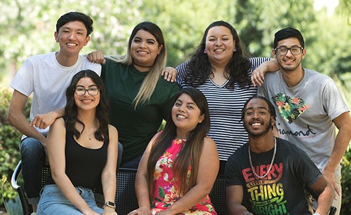 Group of students smiling