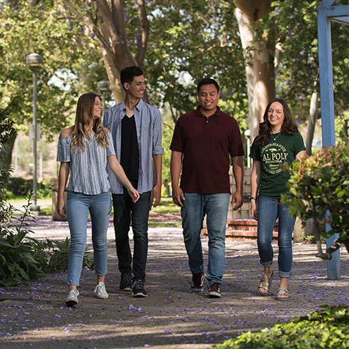 Students walking