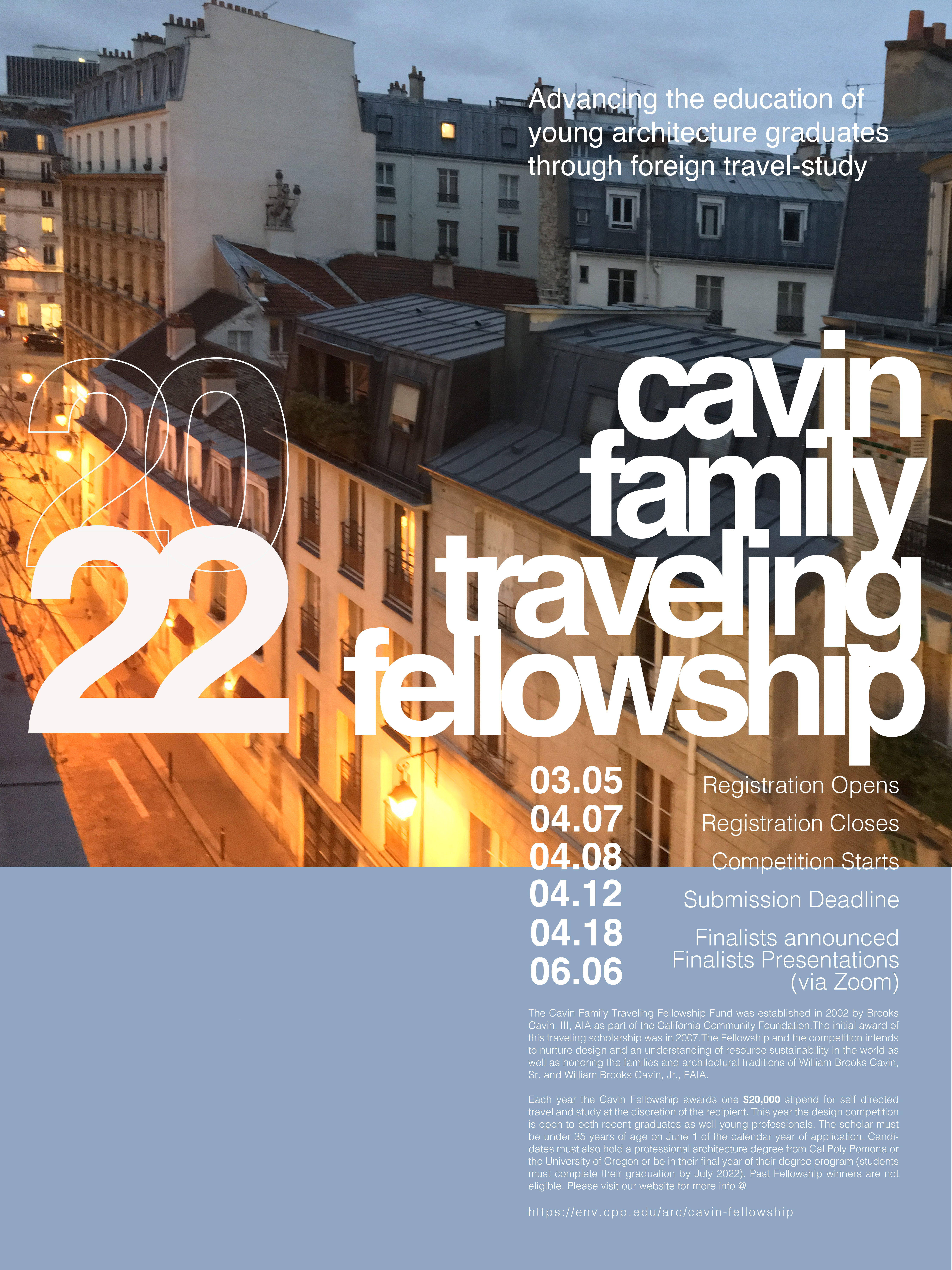2022 Cavin Fellowship poster