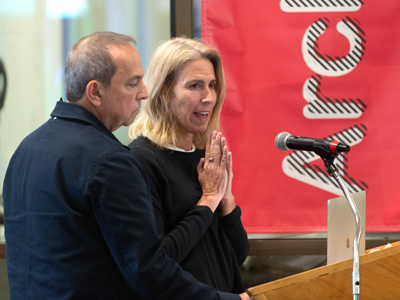 Teddy Cruz and Fonna Forman speaking