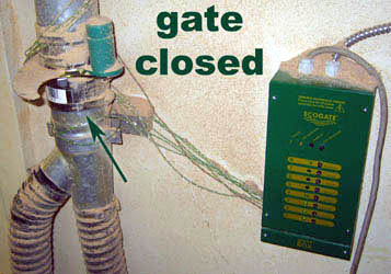 dust extraction showing gate closed