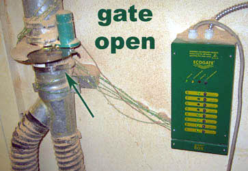 dust extraction showing gate open