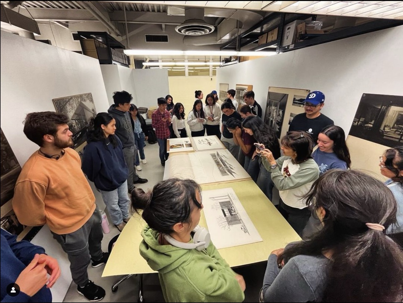 students work in the ENV Archives