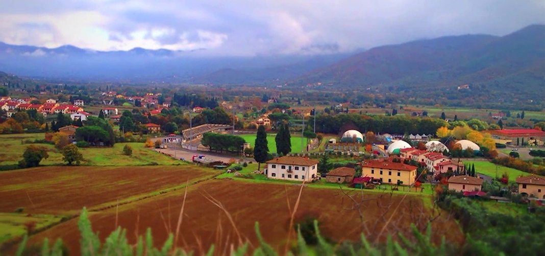 Countryside view of Castiglion Florentino, Italy