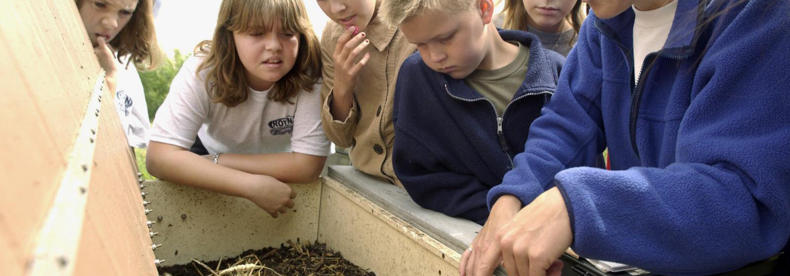 Vermiculture with 5th graders from Roynon Elementary School