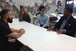 Grad students meet alumnus Earl Gales Jr
