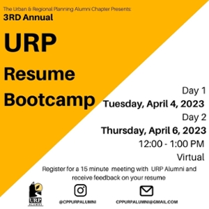 URP bootcamp social media graphic