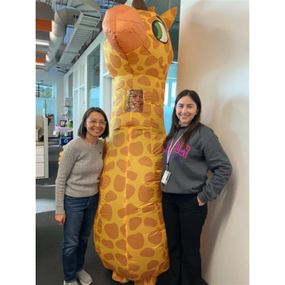 Giraffe Meets the Team