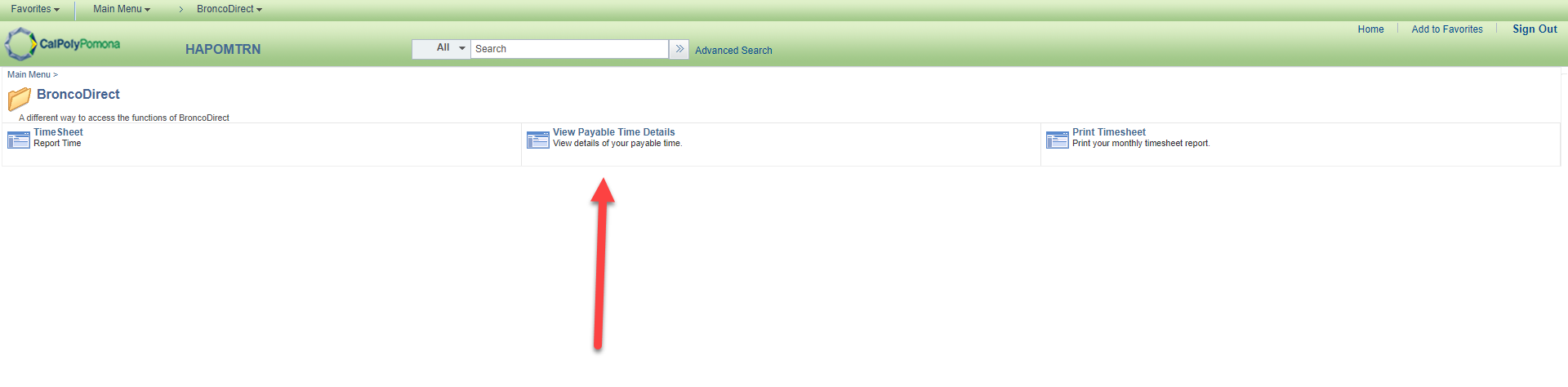 Payable time details