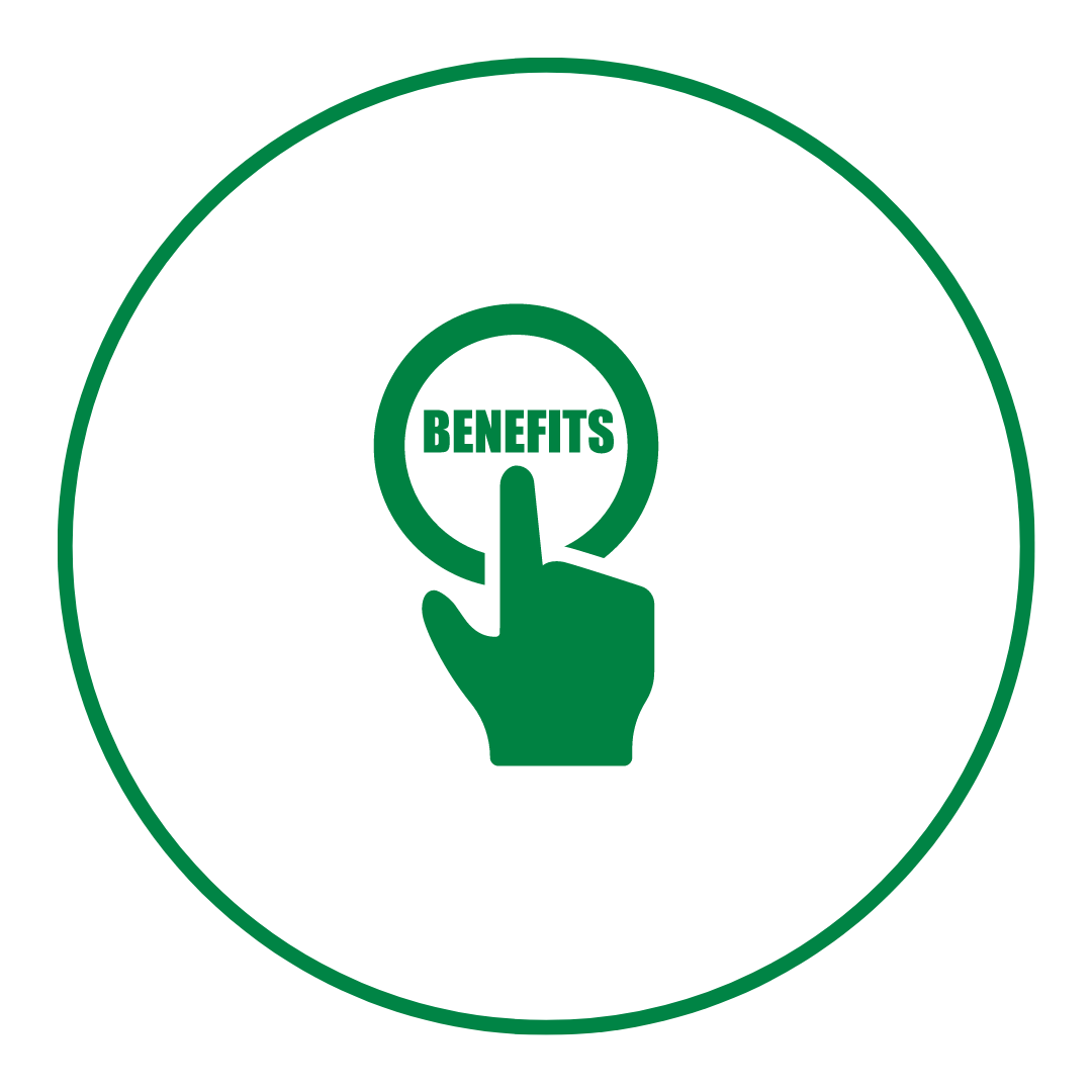 finger clicking on benefits icon