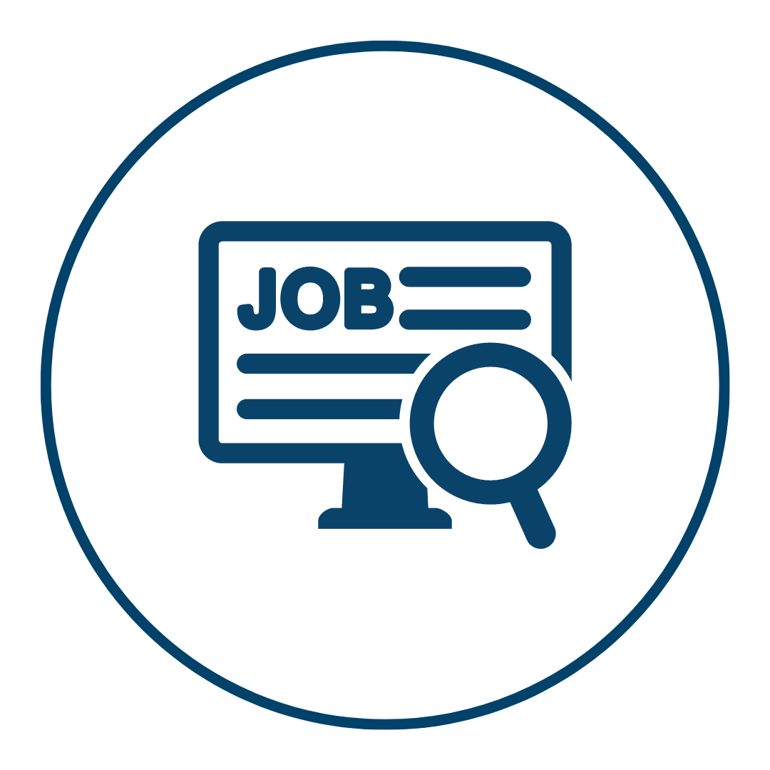 Job seeker computer icon