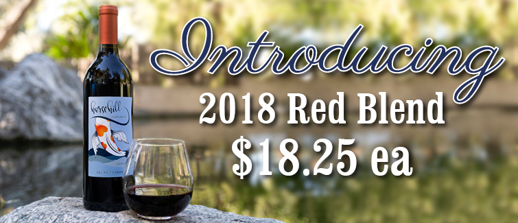 Introducing 2018 Red Blend. $18.25 ea