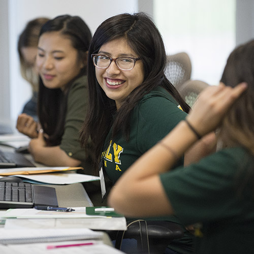 Student smiling