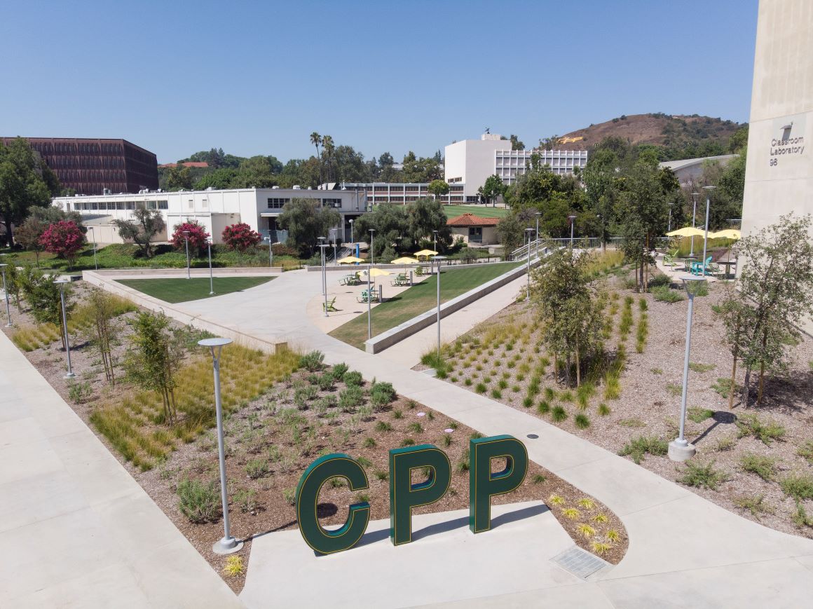 CPP letters stand at entrance to Park at 98.