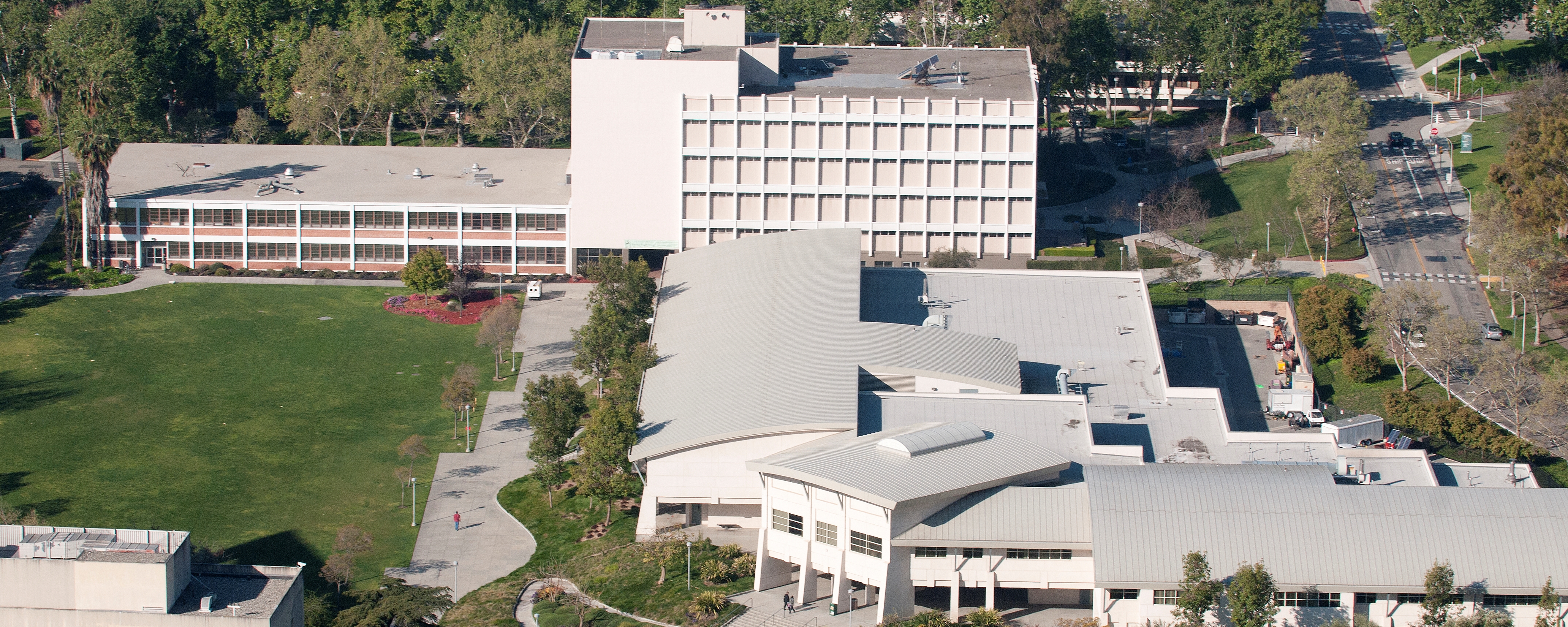 Aerial view of engineering building