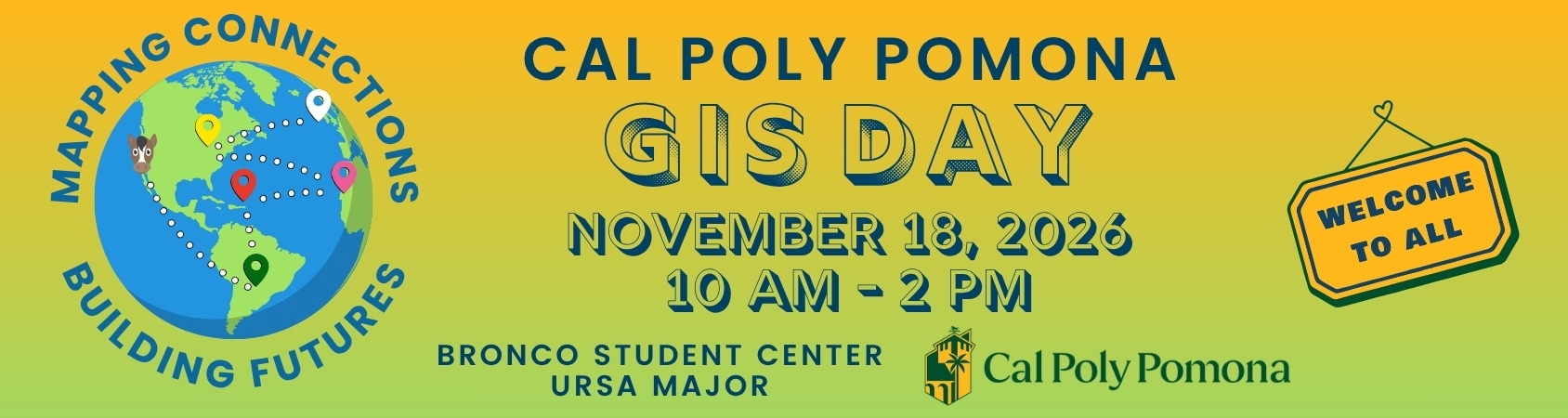 Themed banner showing details of this year's GIS day