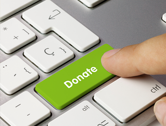 donate button on a keyboard