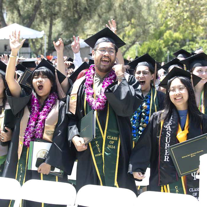CPP graduates celebrating during Commencement