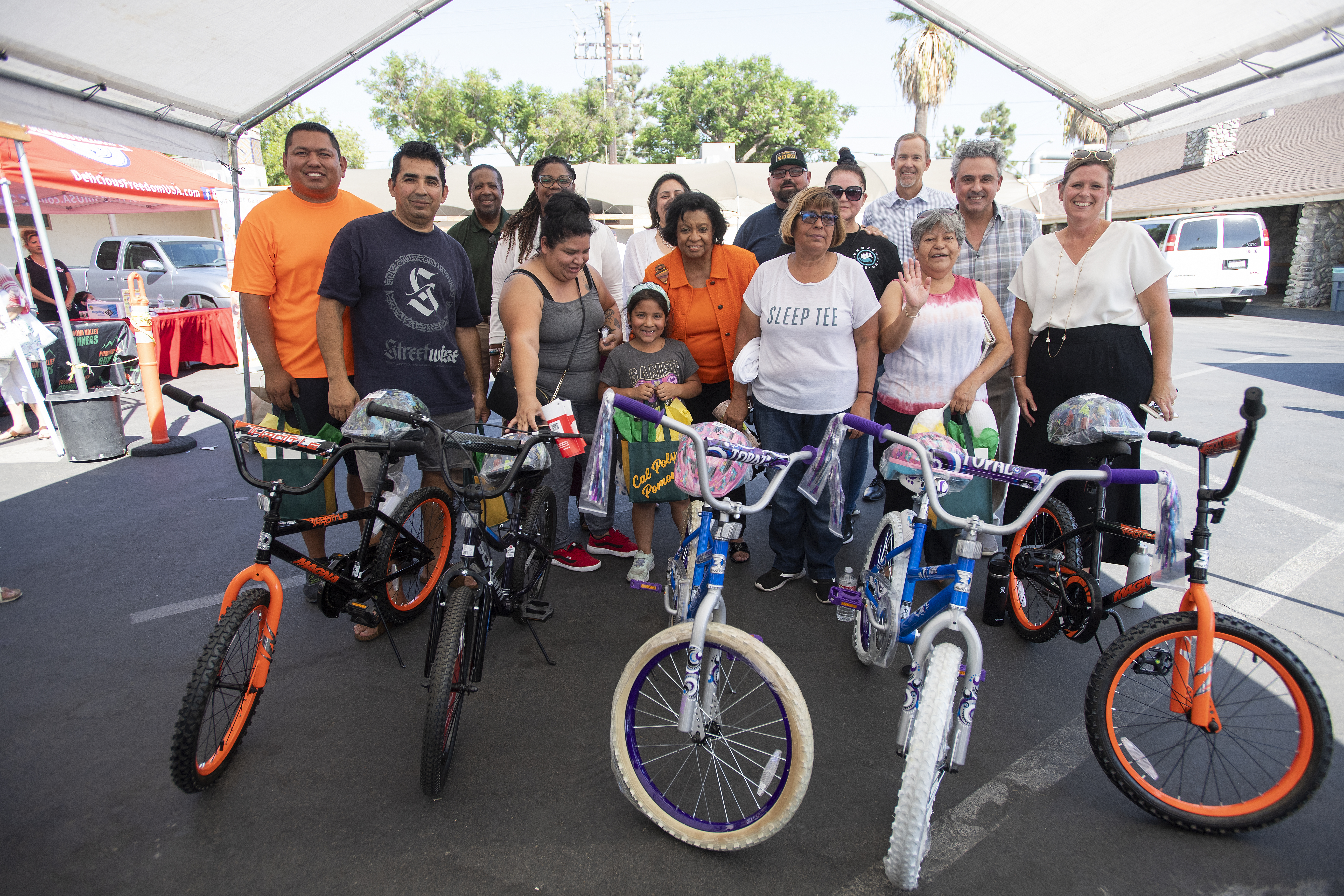 Cal Poly Pomona donates bikes for five local families