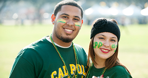 Cal Poly Pomona students during Homecoming event