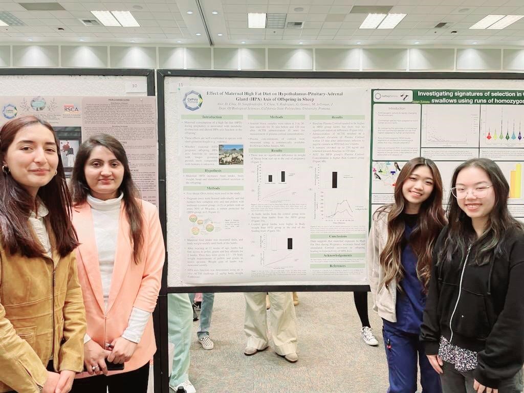 Team Heard posing with their research poster.