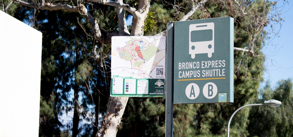 close up of shuttle sign denoting routes A and B