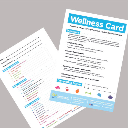 Wellness Card front and back