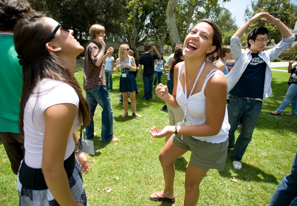 Residents enjoying Welcome Week event