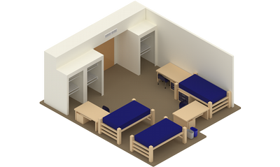 Residential Hall Triple Layout