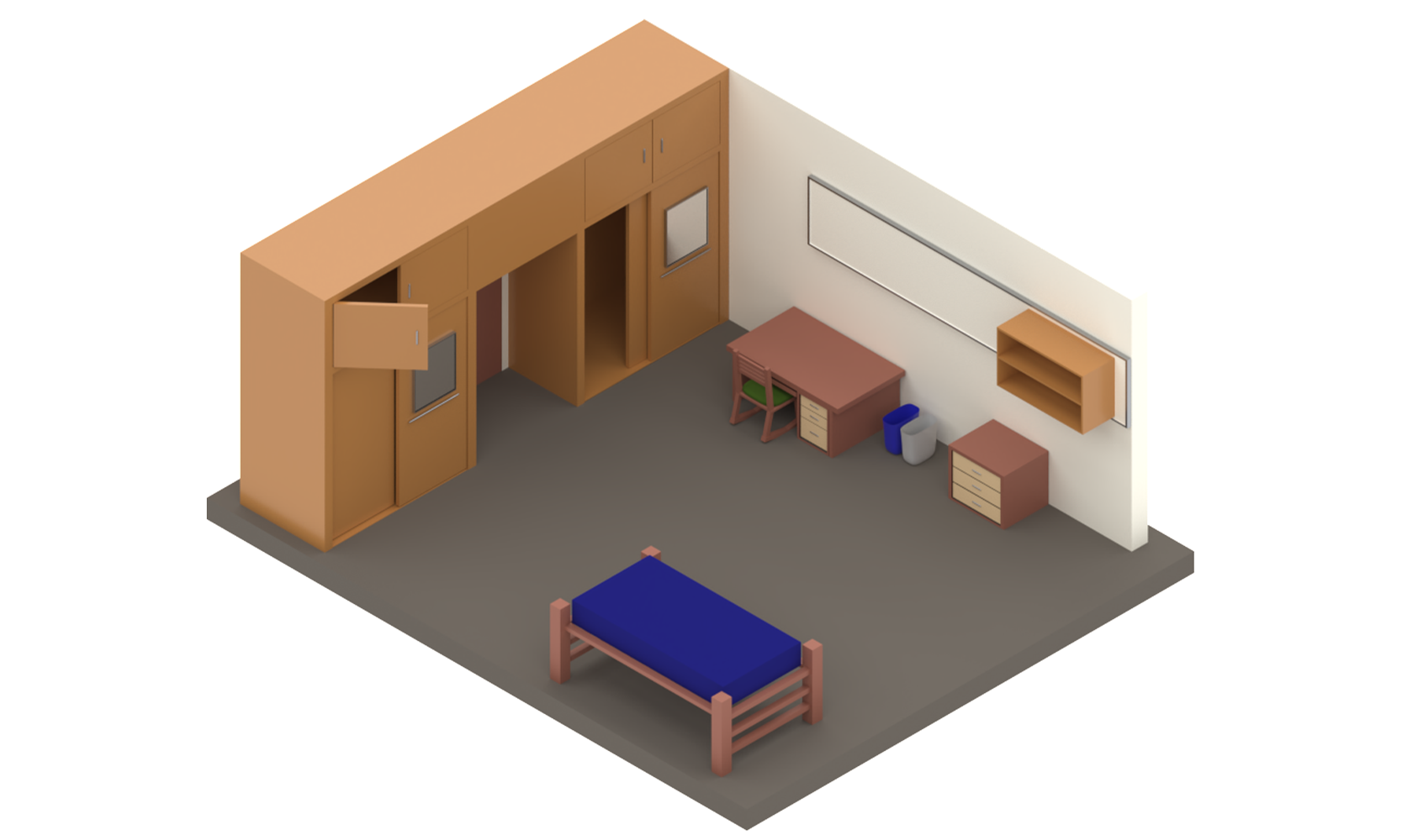 Traditional Hall Single Floorplan