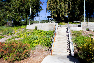 Stairway leading to the Basketball Court