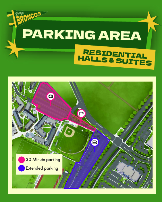 Parking area - Residential halls and suites
