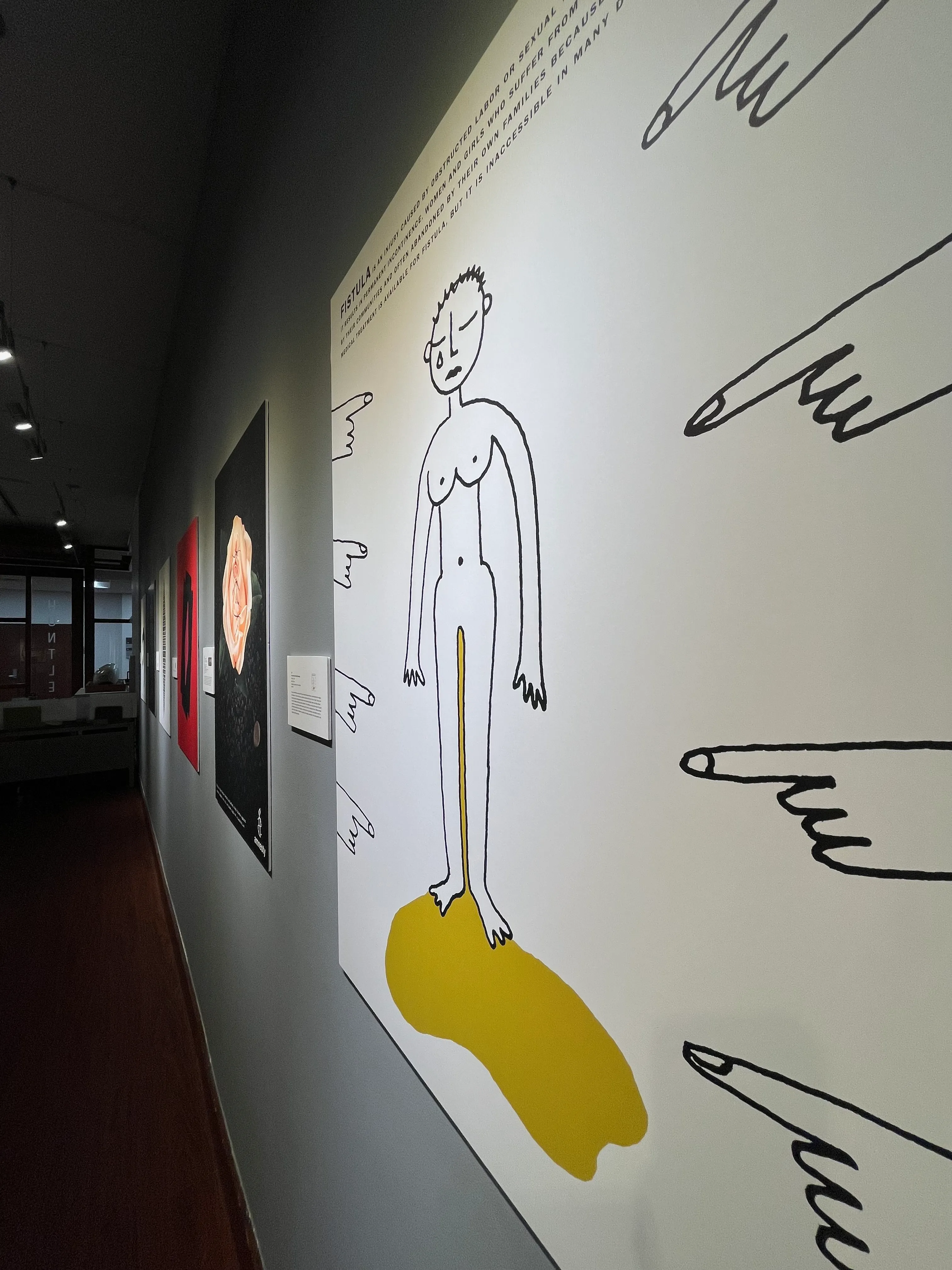 West wall of galllery.