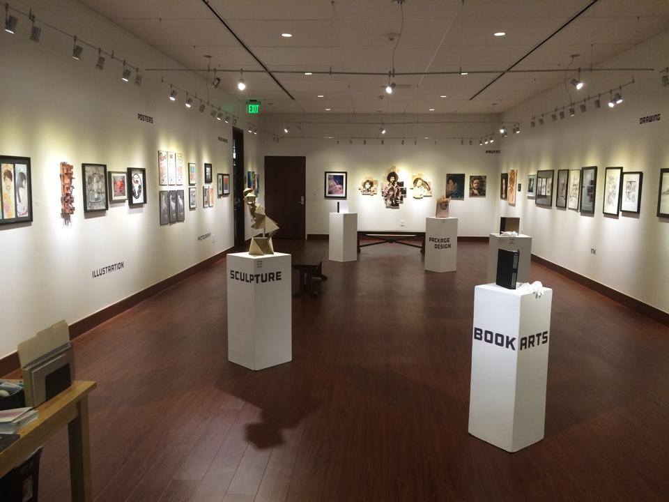 Installation View, Entrance of Gallery, Poly-Kroma 2014: 2D3D Fine Art Juried Competition Exhibition, Mar. 19 to Jun. 14, 2014.