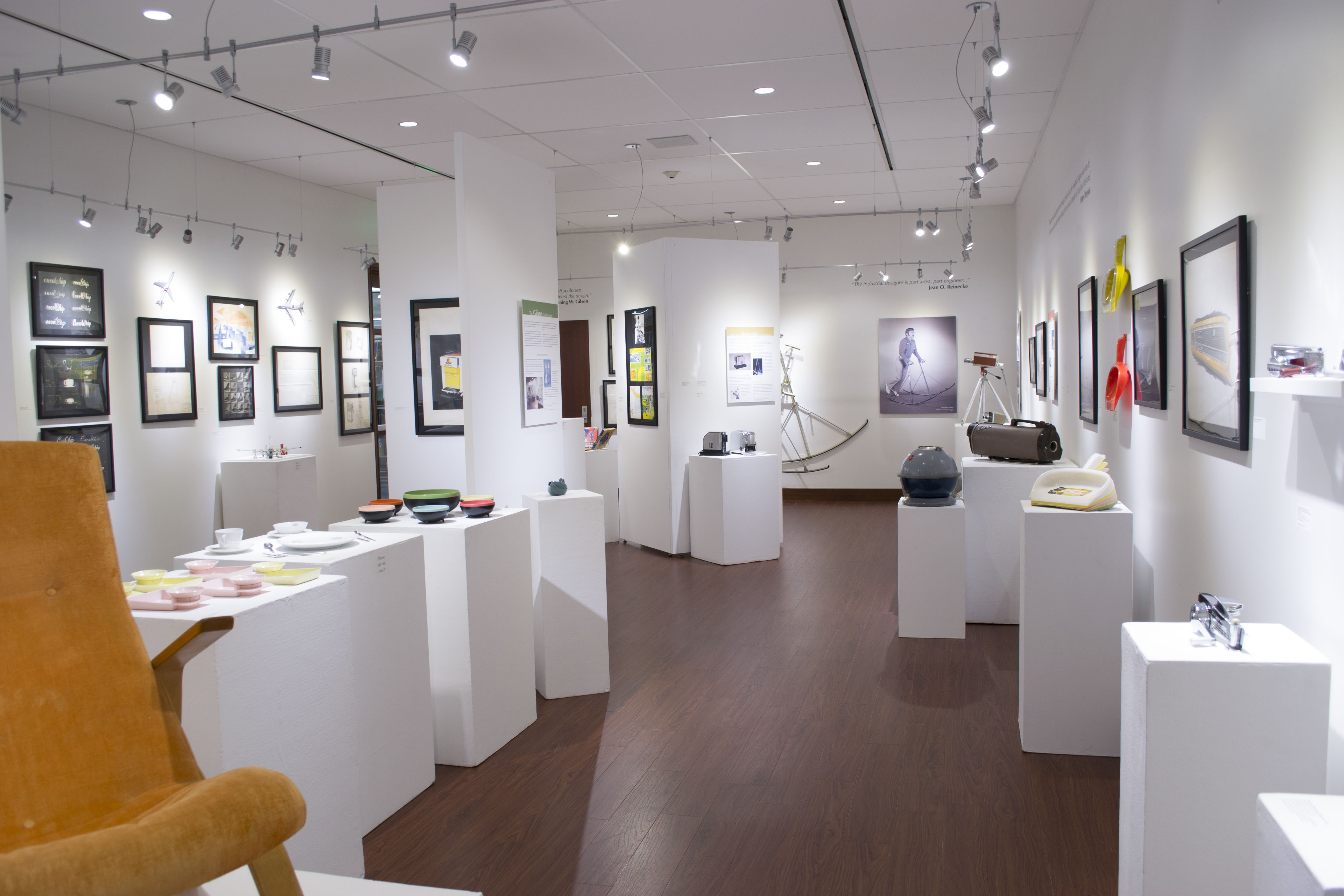 Installation View, Front of Gallery, The Gilson Collection: Midcentury Design at Cal Poly Pomona Exhibition, 2014.