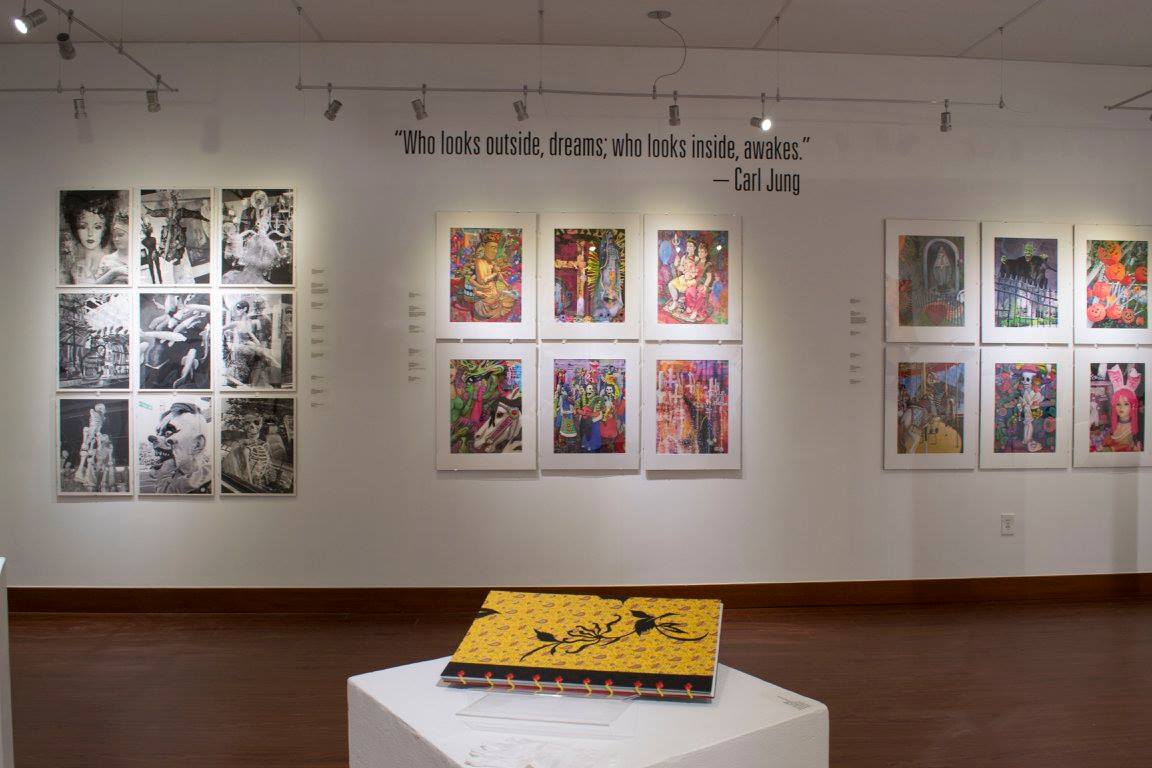 Installation View, Front of Gallery, Who Looks Inside: The Art of Babette Mayor Exhibition, 2016.