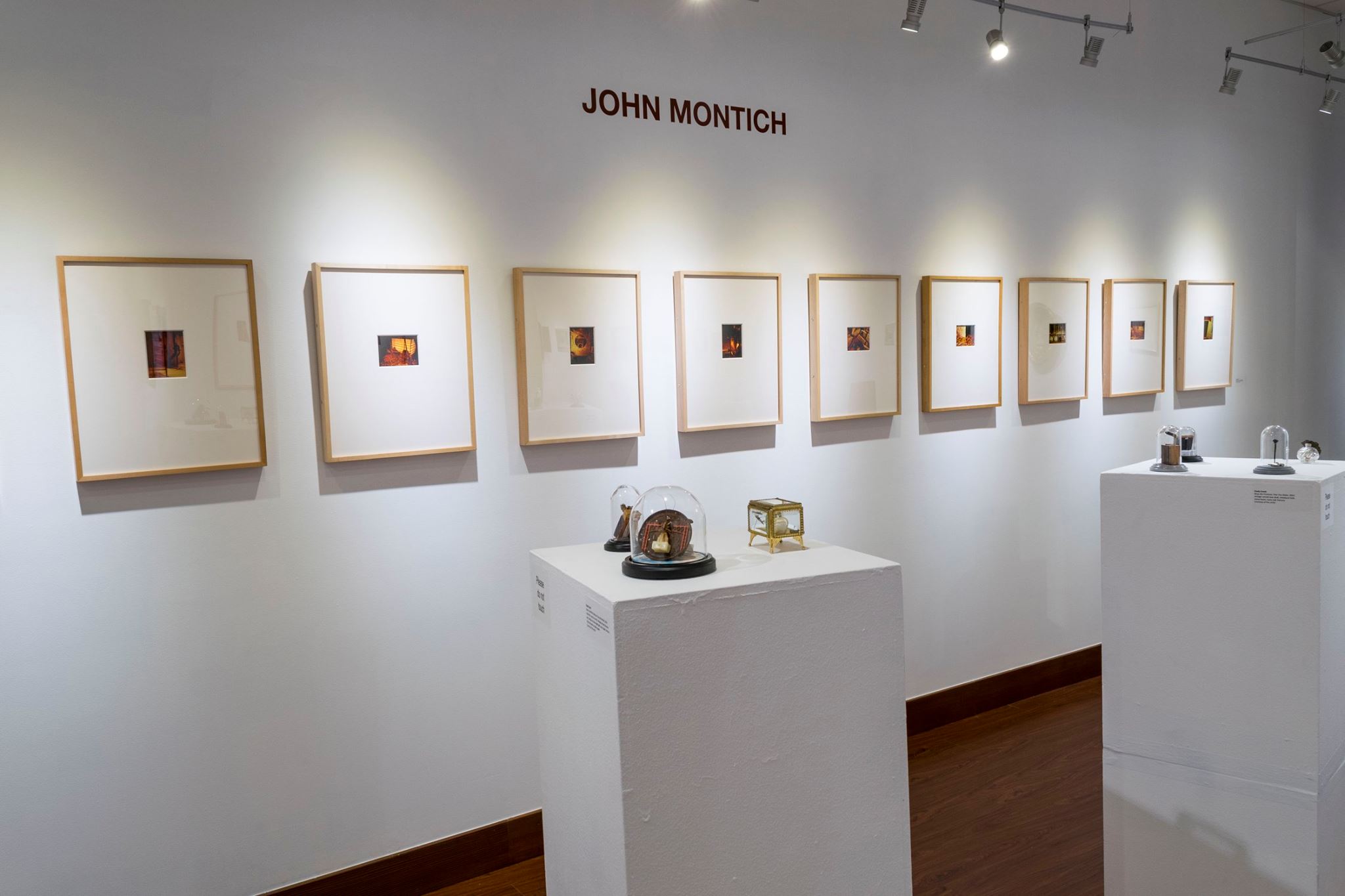 Installation View, Front of Gallery, Marvels, Mysteries & Miniatures The Work of Cindy Cronk, Marianela de la Hoz and John Montich Exhibition, 2016