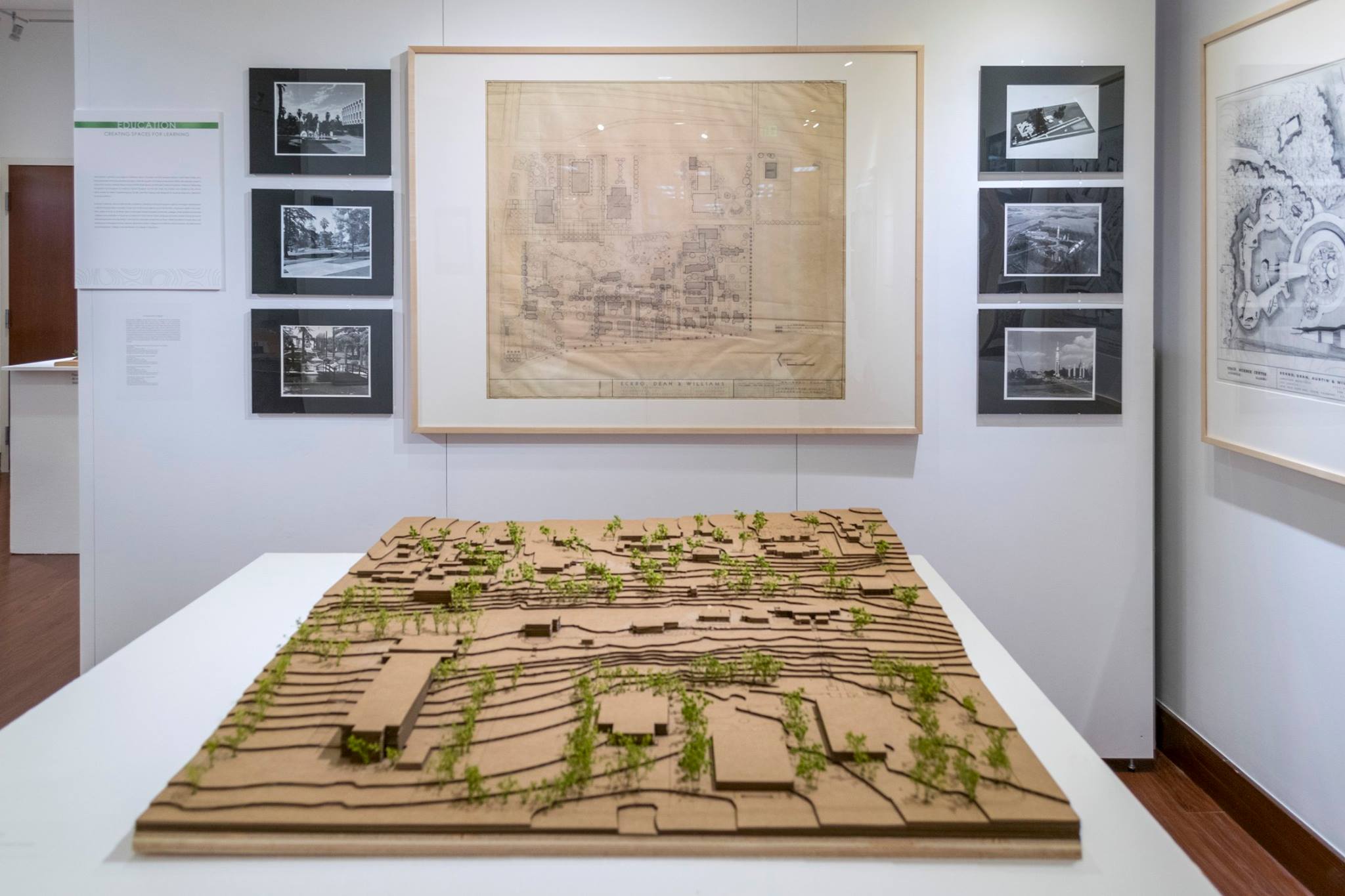 Installation View, Front of Gallery, Francis Dean: The Art of Modern Landscape Architecture Exhibition, 2017.