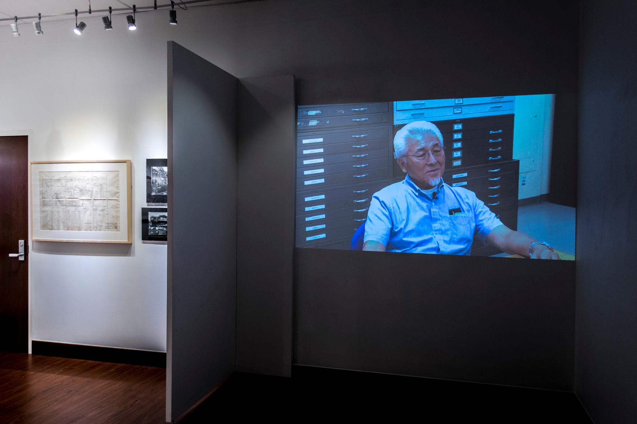 Installation View, Back of Gallery, Francis Dean: The Art of Modern Landscape Architecture Exhibition, 2017.